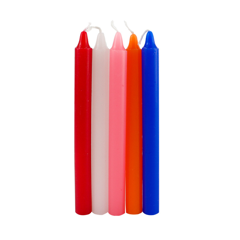 hot selling paraffin wax mini color taper spell candle black chime candle