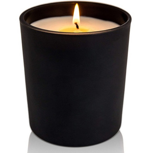 Home decor unscented matte black jar candle with soy wax