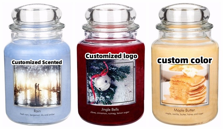 Wholesale Scented Candles personalized decoration scented soy candle glass jar candle