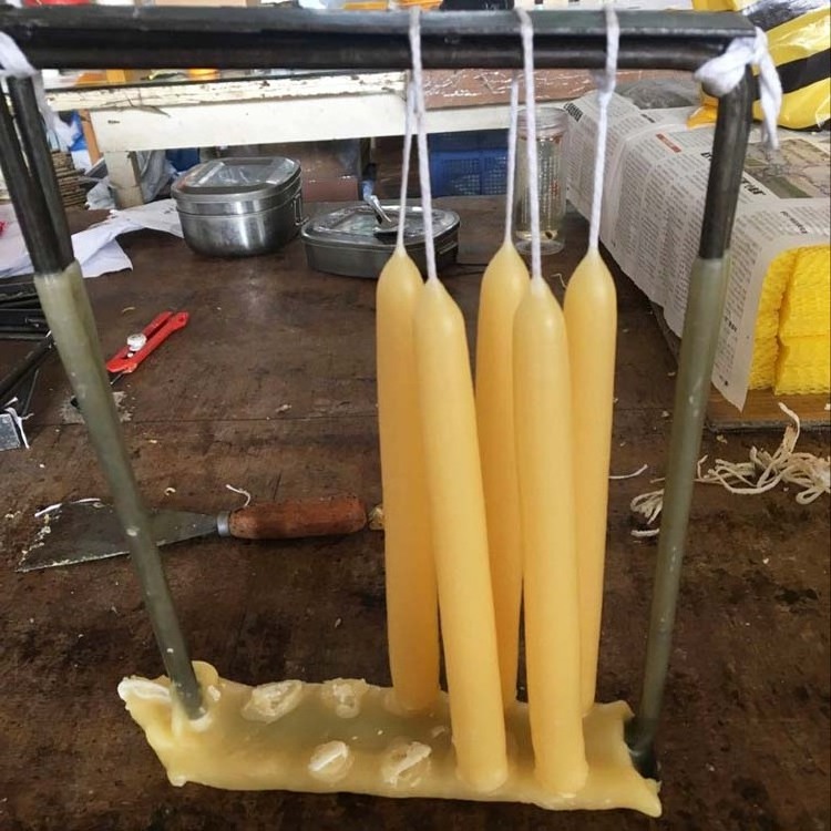 Wholesale Beeswax taper candles handmade scented beeswax candle