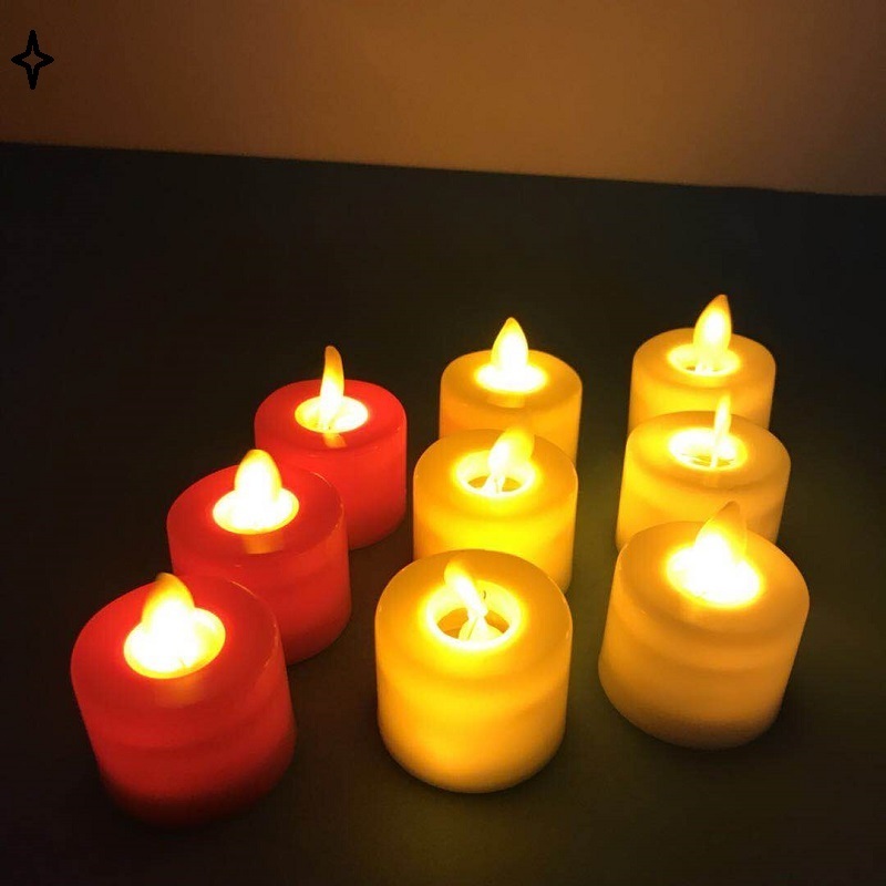 Flameless LED Tea Light Realistic Candles Battery Operated Warm White Flicking