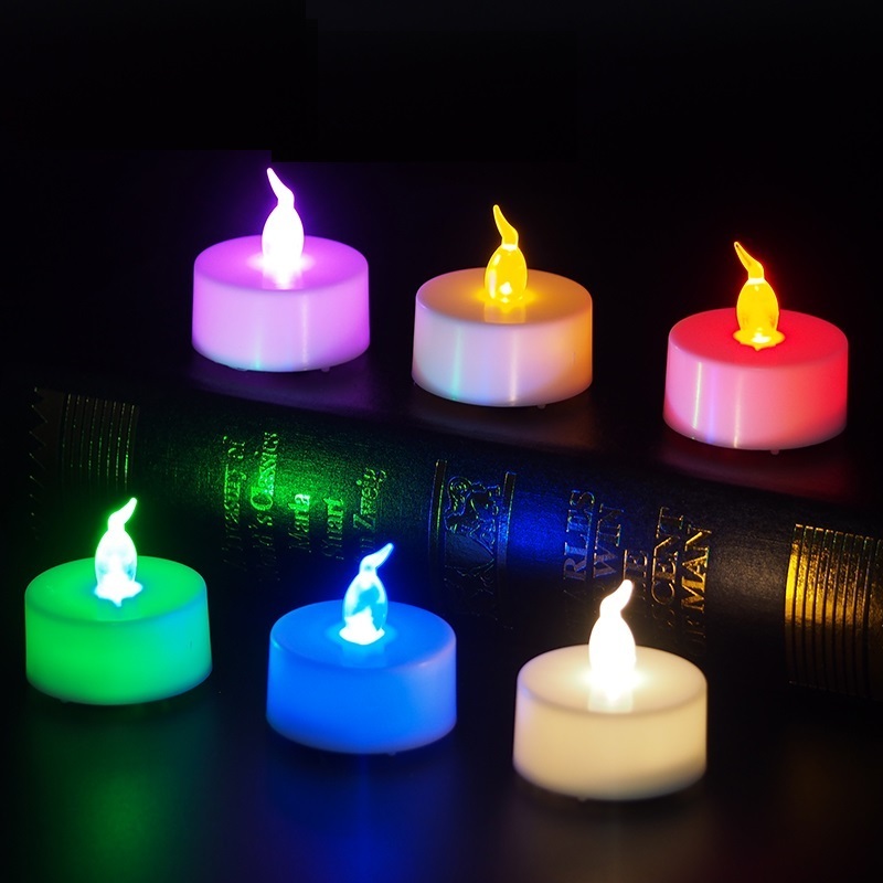 Emulational led tea light candle electronic no flame colourful color changing LED mini tealight candles