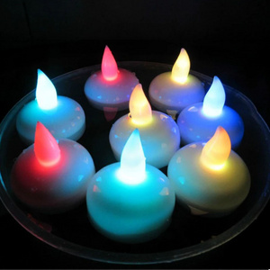 Water Activated Yellow flameless votive  Led  Flicker Floating candle