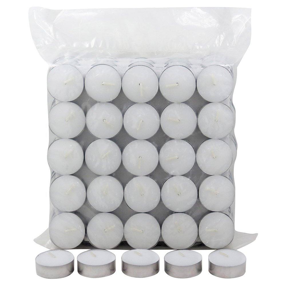 Supplies for white mini wedding candles flameless tea light 50pcs plastic bag packing flameless candle