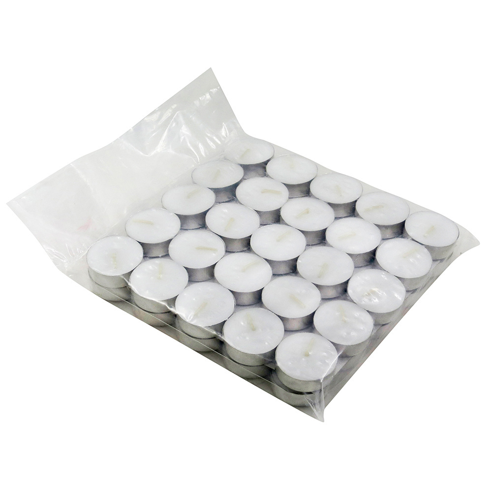 Supplies for white mini wedding candles flameless tea light 50pcs plastic bag packing flameless candle