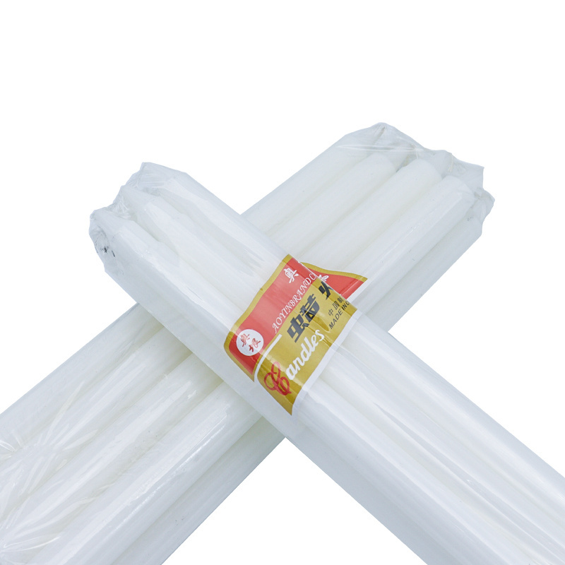 Wholesale Traditional African Market Tapered White Candle Paraffin Wax Stick for Home Decoration Bars Votive Candle