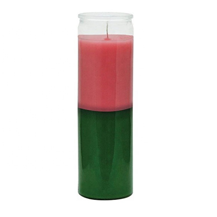 7 day glass jar wholesale mexican church double colors memorial candles