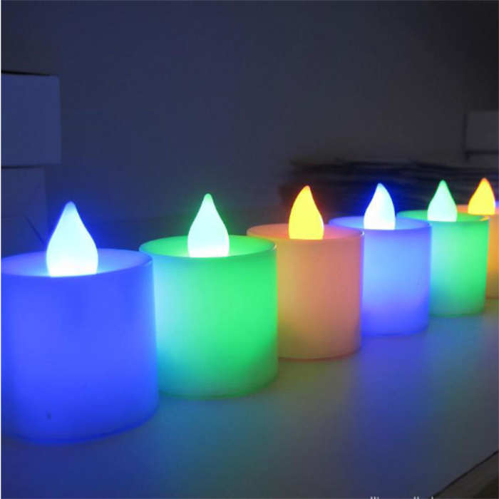 colorful changing light battery electric candle led candle light