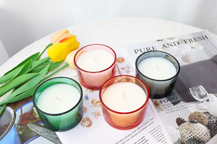 Jar Aromatherapy Label Logo Multi Color Luxury Soy wax Scented Candle In Bulk