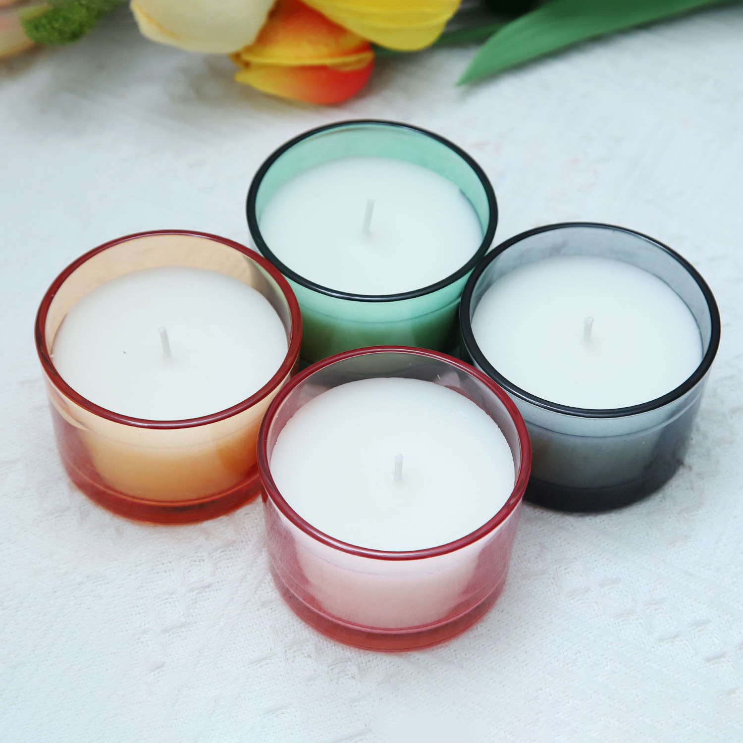 Jar Aromatherapy Label Logo Multi Color Luxury Soy wax Scented Candle In Bulk