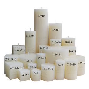 candle manufacturer Bougie Decorative white Large candle Prayer wax Tall Pillar Candles