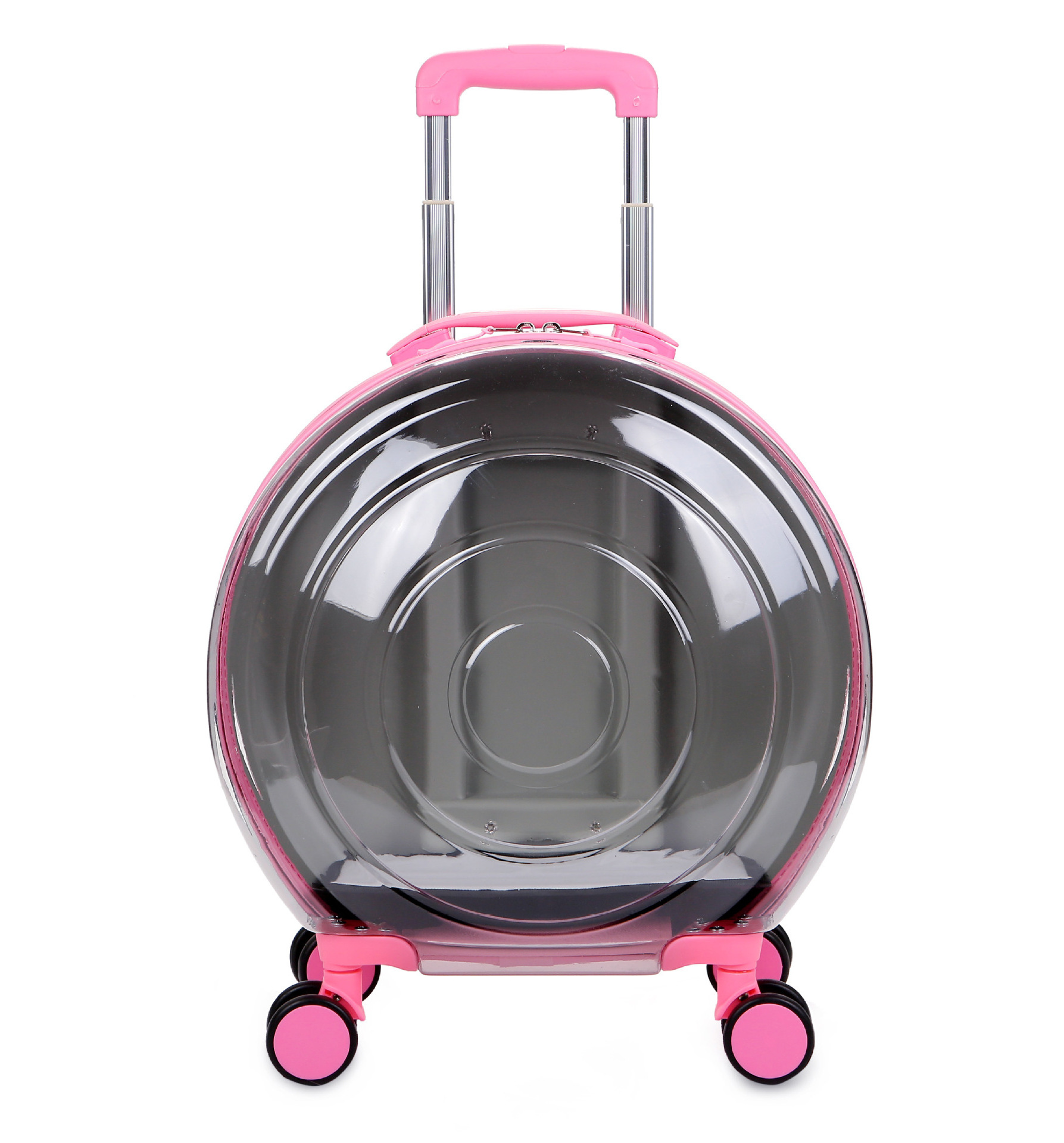 Transparent Capsule Pet Travel Trolley for Puppies Dogs Cat Carriers Bag with Trolley Wheel