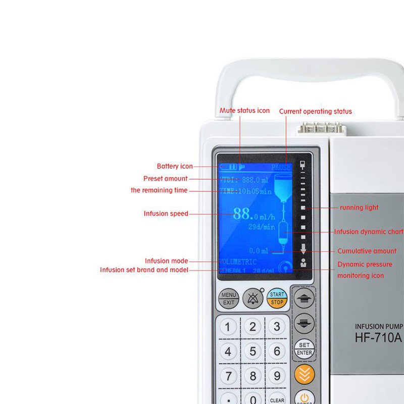 Hospital ICU Dual Channel Portable Electric TCI Injection Syringe Pump