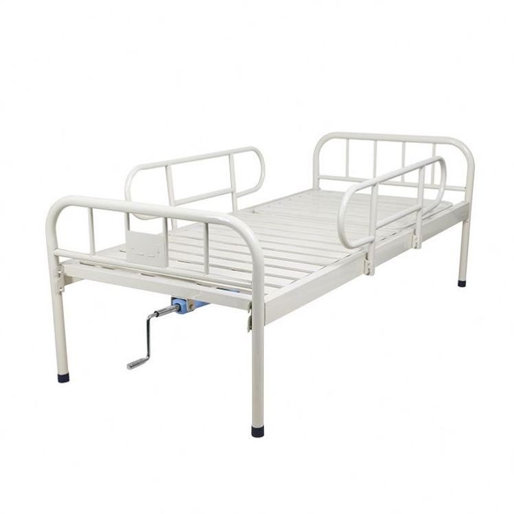 Good Quality Cold Rolled Steel Bed Frame Single Crank Manual Hospital Patient Bed