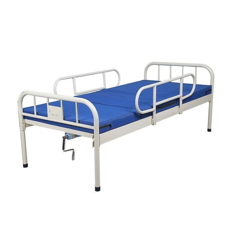 Good Quality Cold Rolled Steel Bed Frame Single Crank Manual Hospital Patient Bed