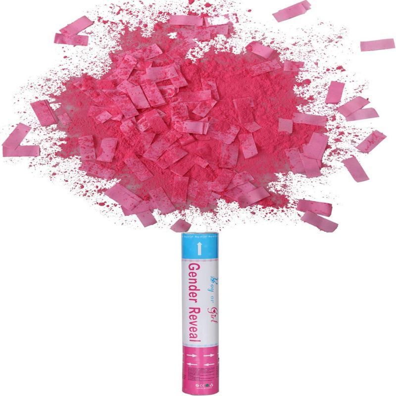 Allinthree Premium Supplier ODM OEM Gender Reveal Blue Pink Powder  Paper Party Popper Confetti Cannon Shooter