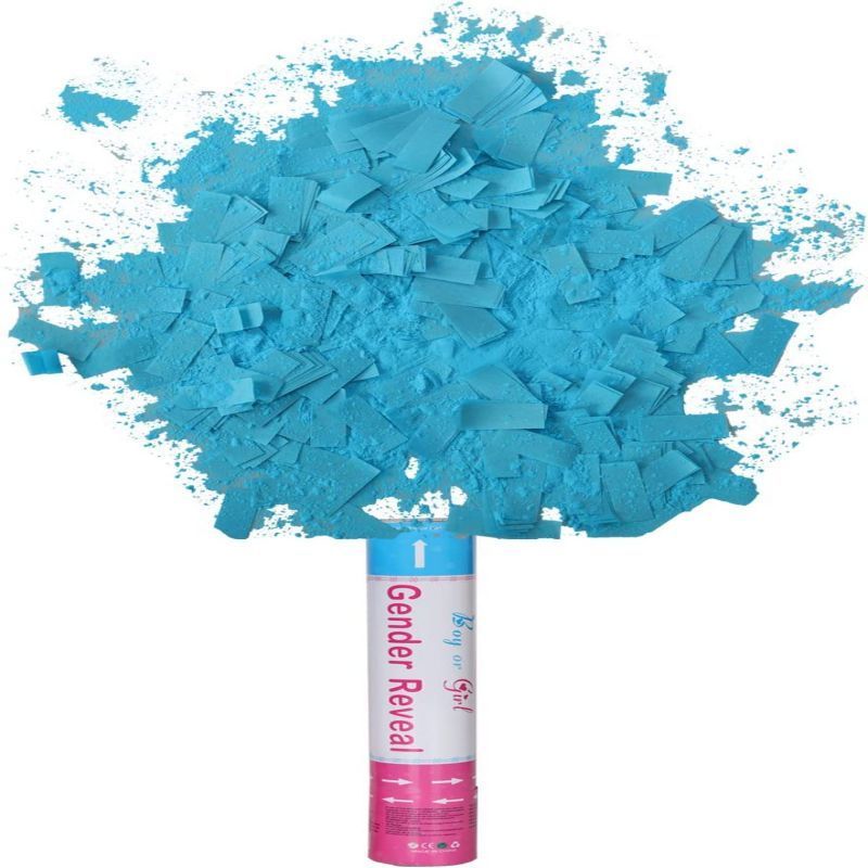 Allinthree Premium Supplier ODM OEM Gender Reveal Blue Pink Powder  Paper Party Popper Confetti Cannon Shooter