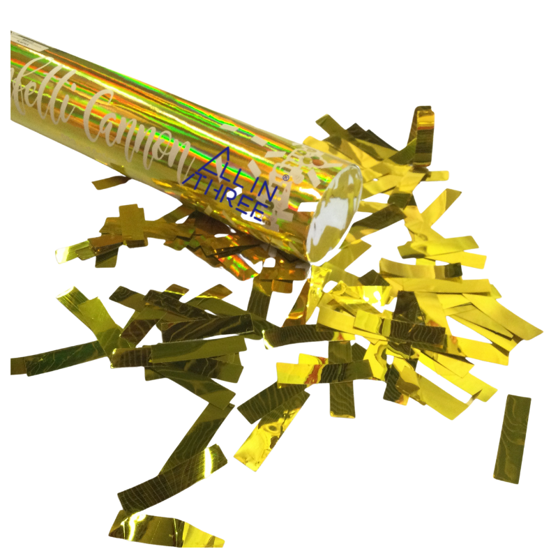 Allinthree Factory Newest Design Gold Confetti Cannon Party Popper for Wedding Party New Year Anniversary Celebration