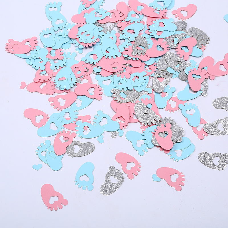 Allinthree Factory Sale Baby Shower Table Decoration Gender Reveal Blue Pink Paper Confetti