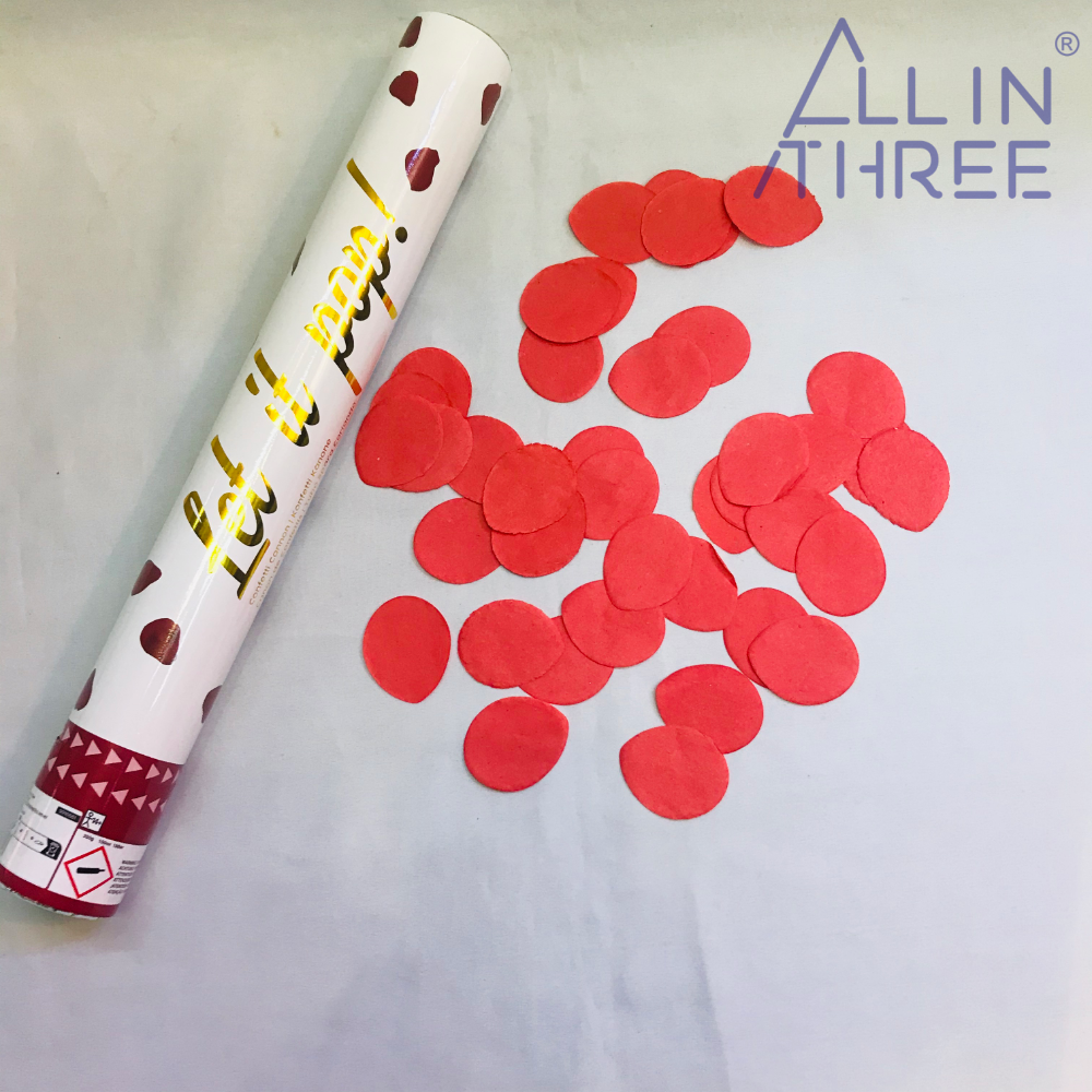 Allinthree  Handheld Compressed Air Wholesale Biodegradable Party Popper Mix  Confetti Cannons Confetti Tube For Sale