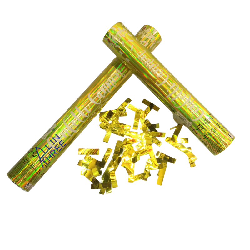 Allinthree Factory Newest Design Gold Confetti Cannon Party Popper for Wedding Party New Year Anniversary Celebration