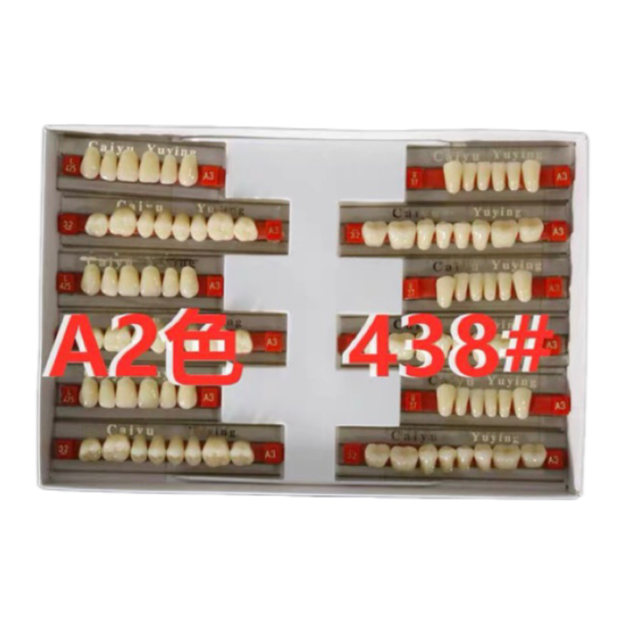 3 set/box A2 A3 Polymer Denture acrylic Tooth S/M/L Full Set Dental Resin Teeth