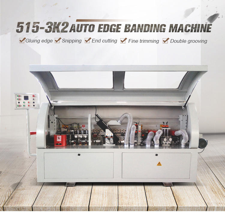 Portable Plywood woodworking machine acrylic straight cabinet Automatic edge banding and trimming Machine