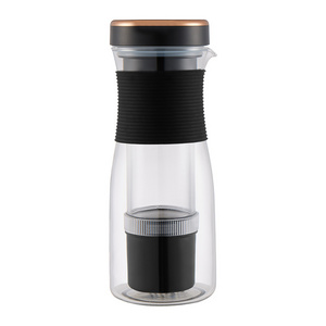 Portable Smart Mini Electric Cold Brew Coffee Maker Iced Air Tight Instant Glass Cold Brew Coffee Makers with Touch-Screen UI