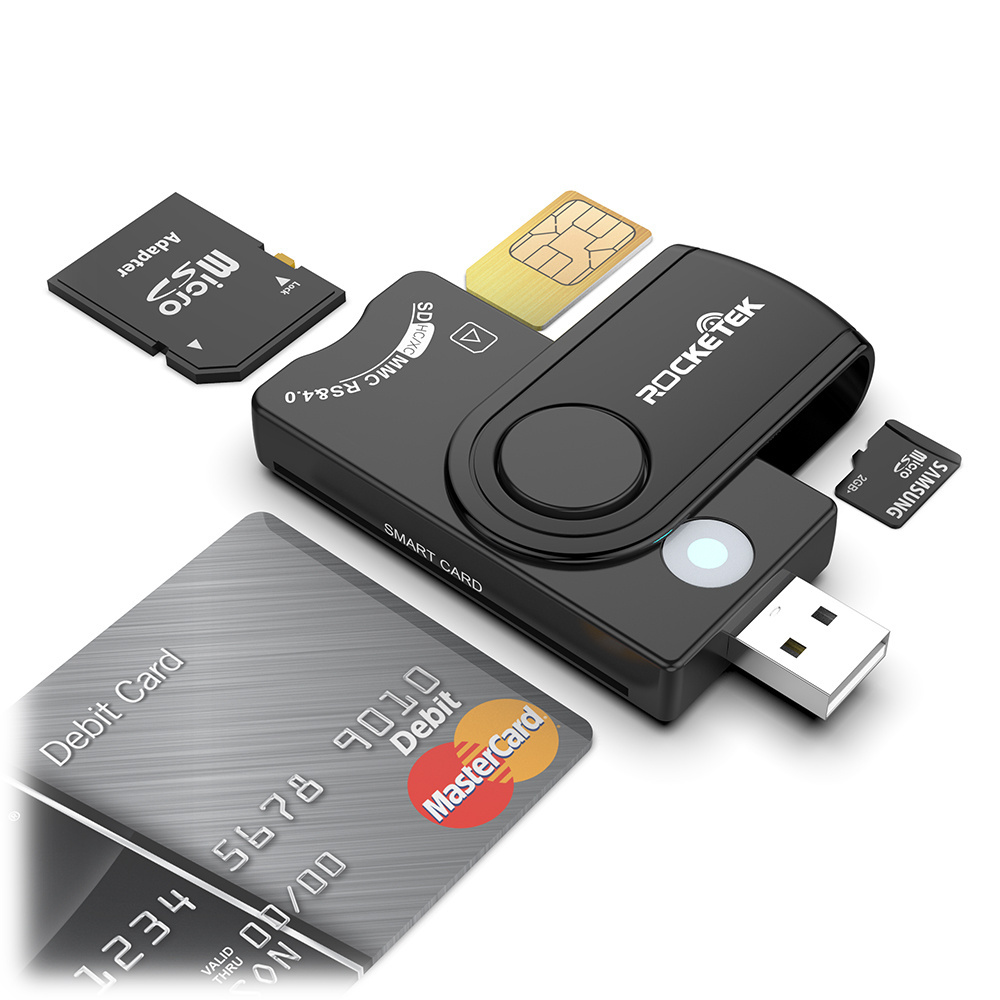 All In One Usb 2.0 ISO7816 Visa ID IC ATM Smart Card Chip Card Reader Writer