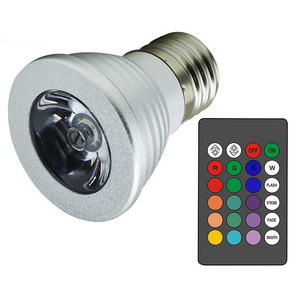 E27 E14 GU10 GU5.3 MR16 LED RGB Spotlight Bulbs 3W Remote Control Home Decoration Color Changing Light Lamps