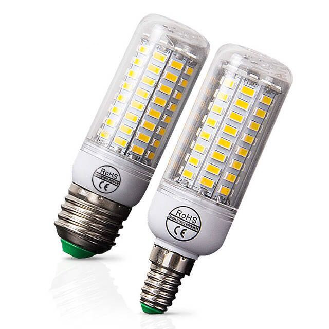 E27 E14 LED Bulb 220V LED Lamp SMD5730 Corn Bulb  69LEDs Light Chandelier For Home Living Room Indoor Decoration