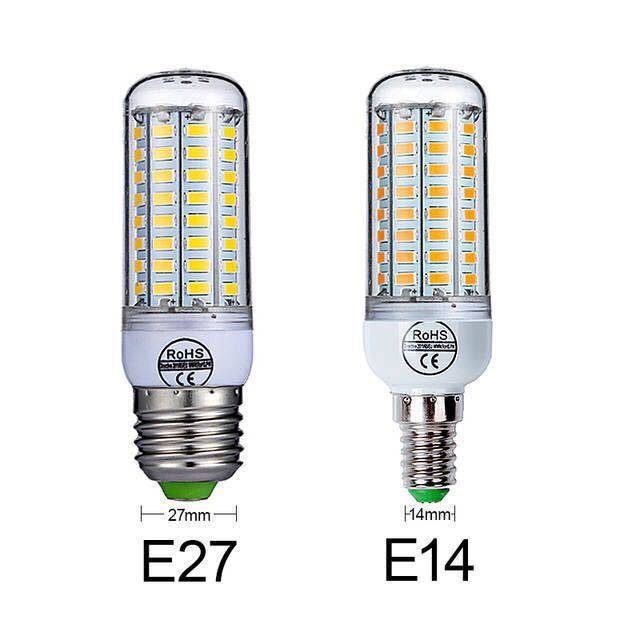 E27 E14 LED Bulb 220V LED Lamp SMD5730 Corn Bulb  69LEDs Light Chandelier For Home Living Room Indoor Decoration