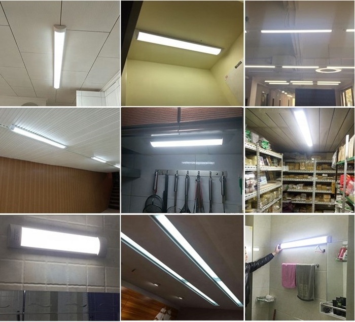 LED Batten Purification Light  18W 27W 36W Tube Fixture Ceiling Lamp for Office Living Room Bathroom Kitchen Garage Warehouse