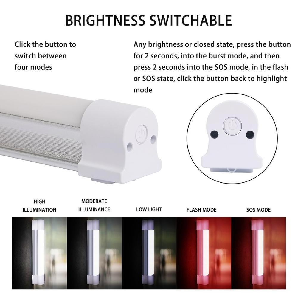 Wholesales Aluminum Plastic Cabinet Lamp USB Rechargeable Lithium Battery LED Magnetic Home Emergency Light