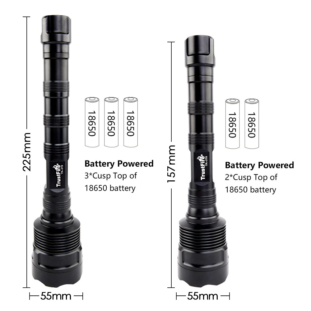 Trustfire 3L2 3800 lumens flashlight 3X * XM-L2 5Mode LED Flashlight Torch Lamp can use 2x 18650 / 3x 18650 torch lamp