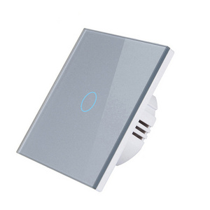 Wall touch light switch EU  standard Tempered Glass panel 1/2/3 gang Home No neutral wire Sensor Switch AC 110V 220V