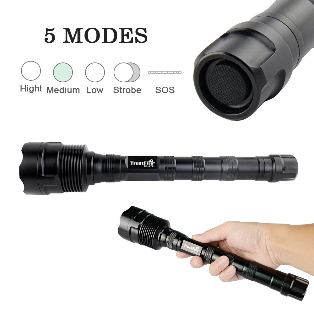 Trustfire 3L2 3800 lumens flashlight 3X * XM-L2 5Mode LED Flashlight Torch Lamp can use 2x 18650 / 3x 18650 torch lamp