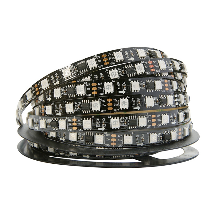 WS2811 LED Strip 12V 30/48/60 leds/m 5050 RGB pixels Smart Light  addressable magic neon Bar IP30/65/67 White/Black PCB