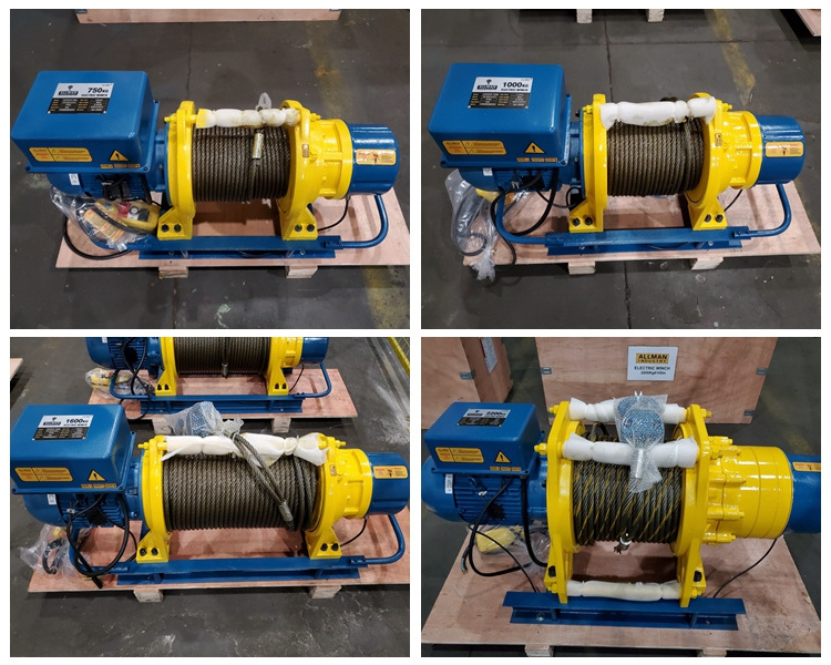 Allman WEG Motor M5 High Working Duty Industry Machinery Cable Winch 220V 3 Ton Electric Winch 380V