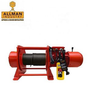 ALLMAN Self Factory Sales Cheap Price 500kg Long Wire Rope Lifting Electric Construction Winch For Sale