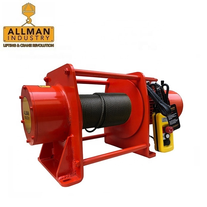 ALLMAN Self Factory Sales Cheap Price 500kg Long Wire Rope Lifting Electric Construction Winch For Sale