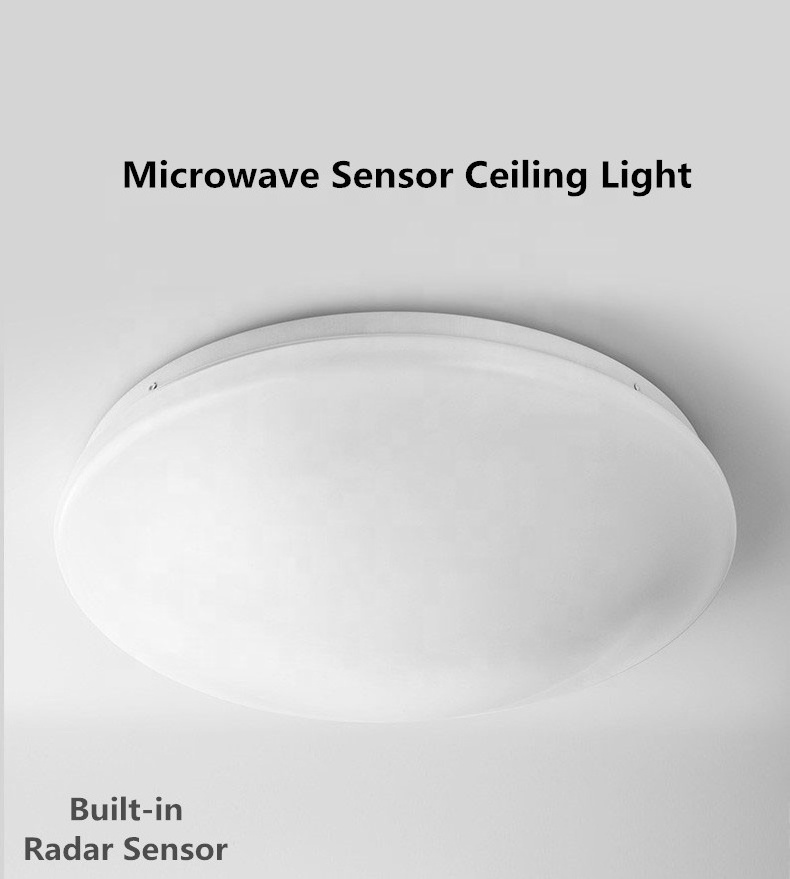 12W 230mm Battery Backup LED Emergency Surface Mounted Ceiling Light with Built-in Motion Sensor