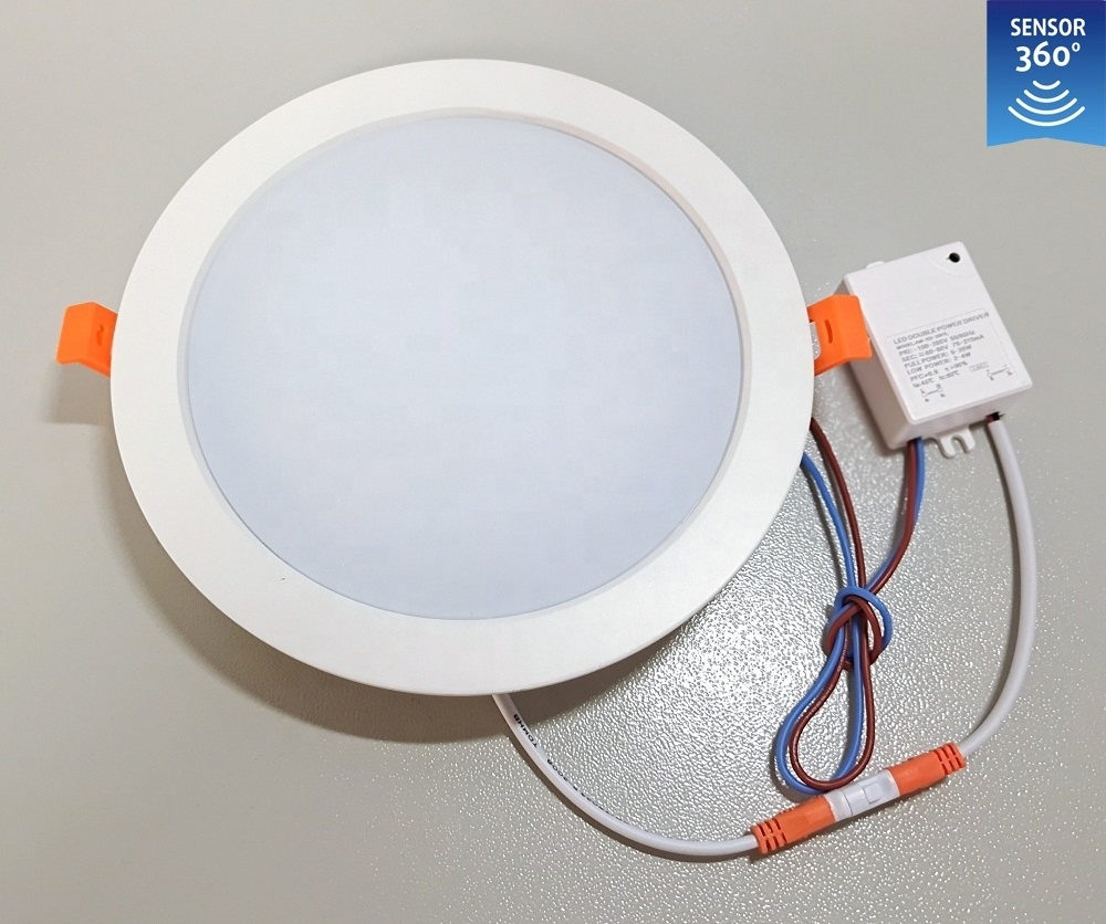 Indoor Retrofit Corridor Staircase 6 inch LED Recessed LED Spot Downlight with Microwave Motion Sensor