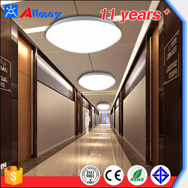 High Quality 15W 18W 300mm Diameter led microwave sensor ceiling light with battery operated