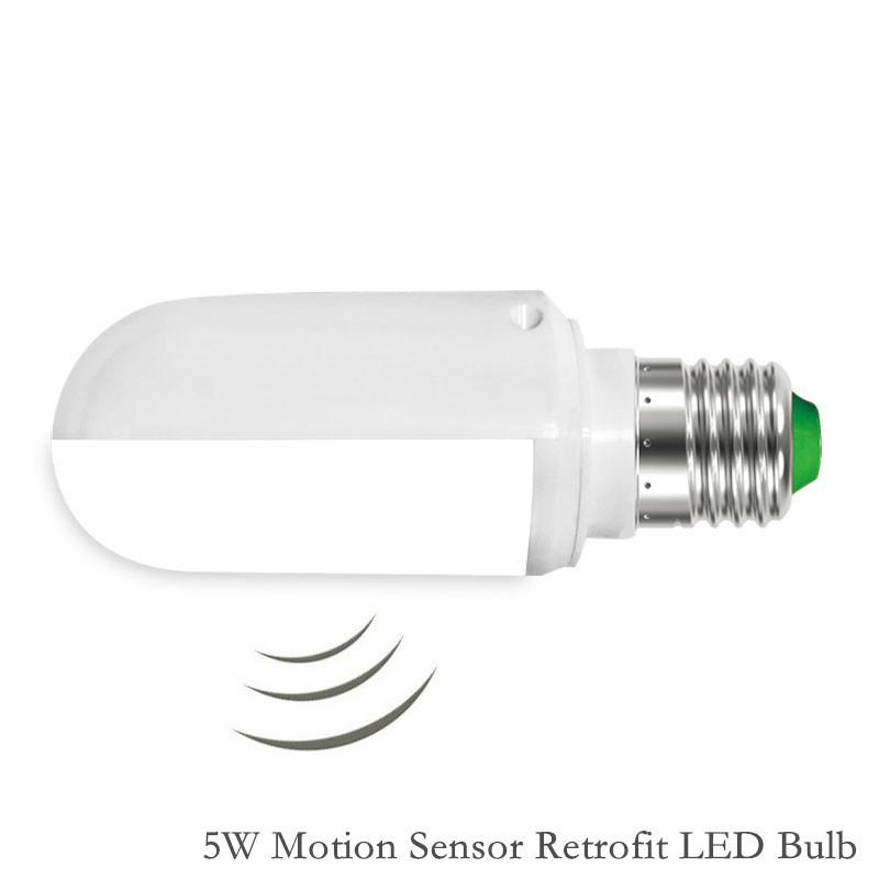 G24 E27 5W microwave motion sensor led corn bulb with sensor for retrofit lighting project