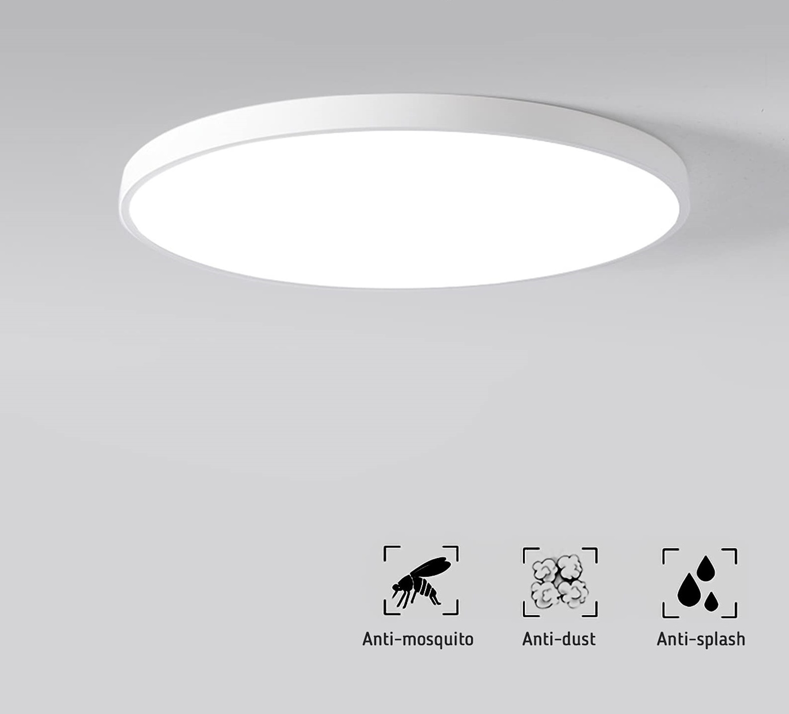 18W 220v Round Surface Ceiling Mounted Ultra Thin Smart LED Lamp with Motion Sensor Dimming 20%