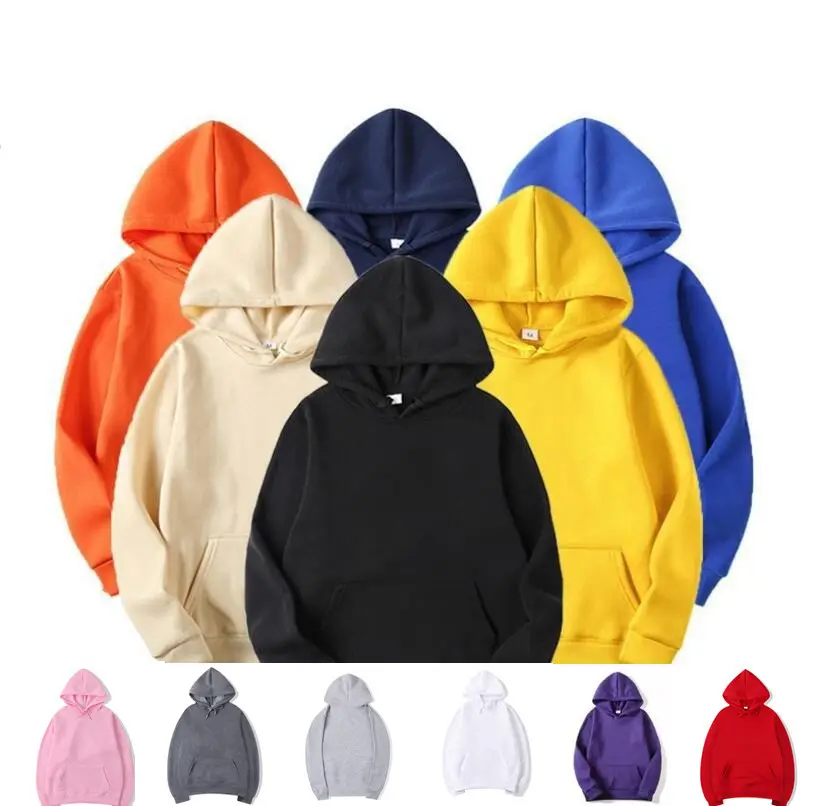 High Quality DIY Custom Printing logo Pullover hoodies American size polyester Plain men's sweatshirt hoodies