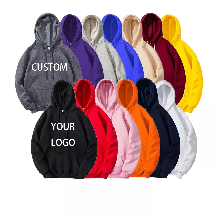 2023 Hot seller High Quality sublimation hoodies Thick Blank Plain USA size Pullover Men's Hoodies With Custom Logo