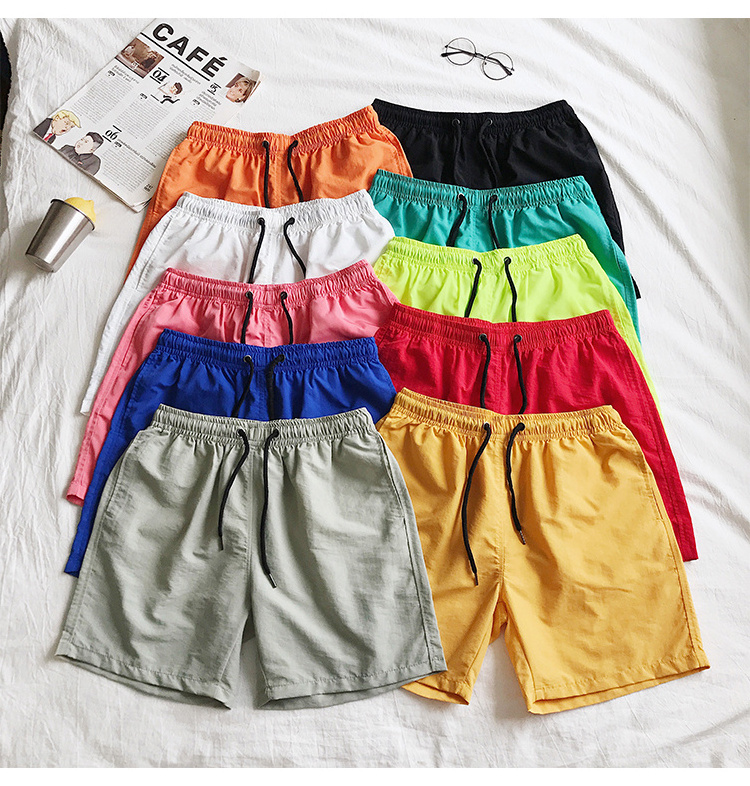 2022 Hot Sell Wholesale Leisure Solid Color Beachwear swim shorts plain blank boys shorts Custom logo men shorts