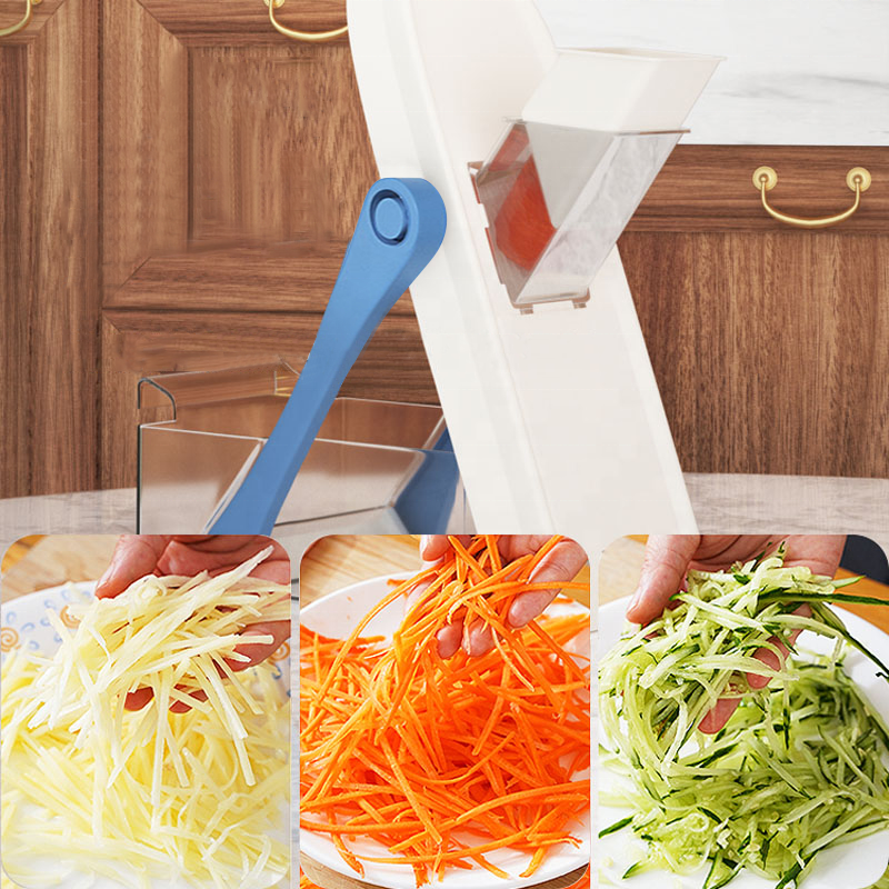 Hot Selling Multi-function Adjustable 5 In 1 Hand Operated Kitchen Gadgets Veggie Onion Chopper Cutter Slicer Vegetable Chopper